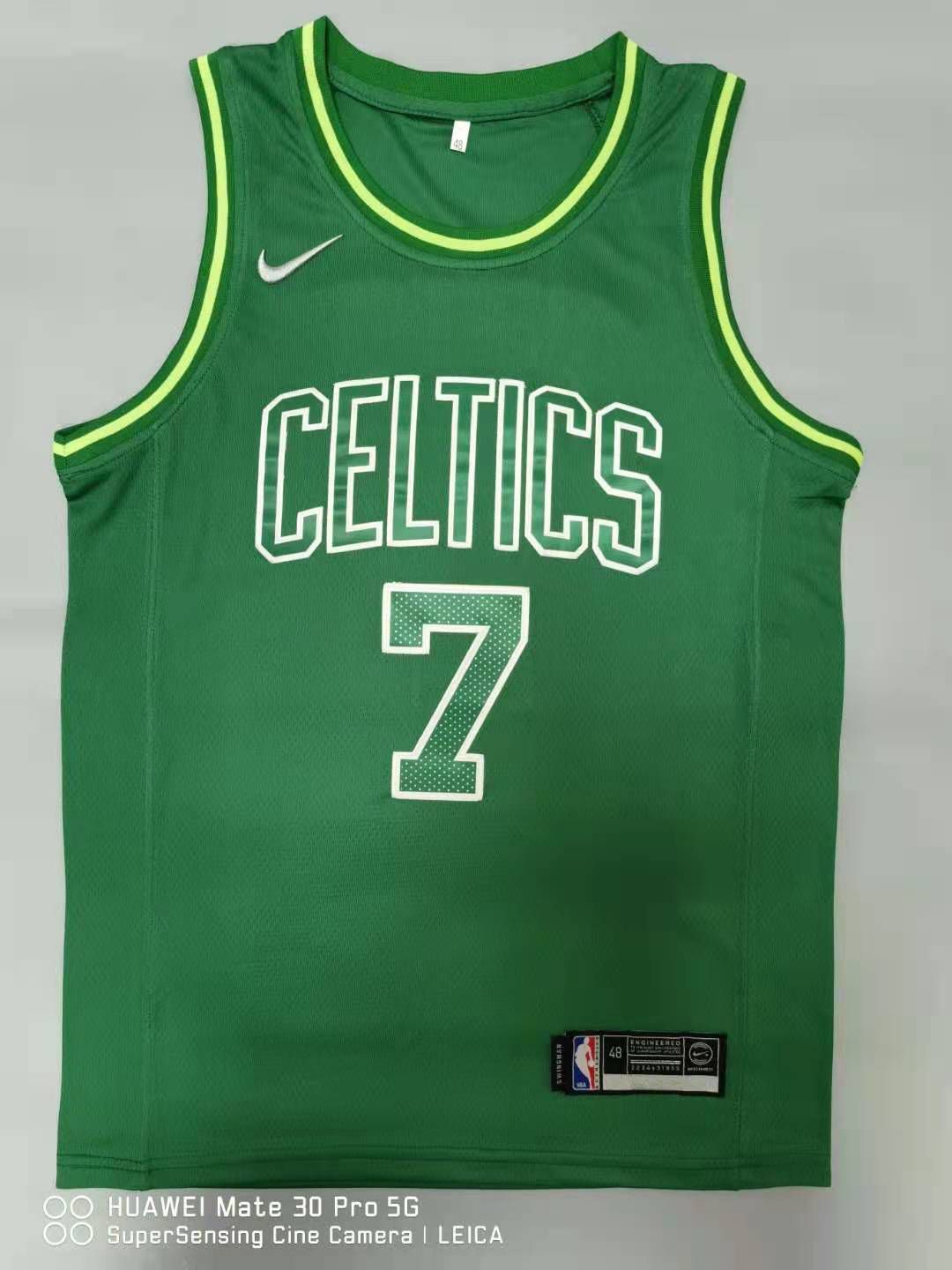 Men Boston Celtics 7 Brown Green 2021 Nike Game NBA Jerseys